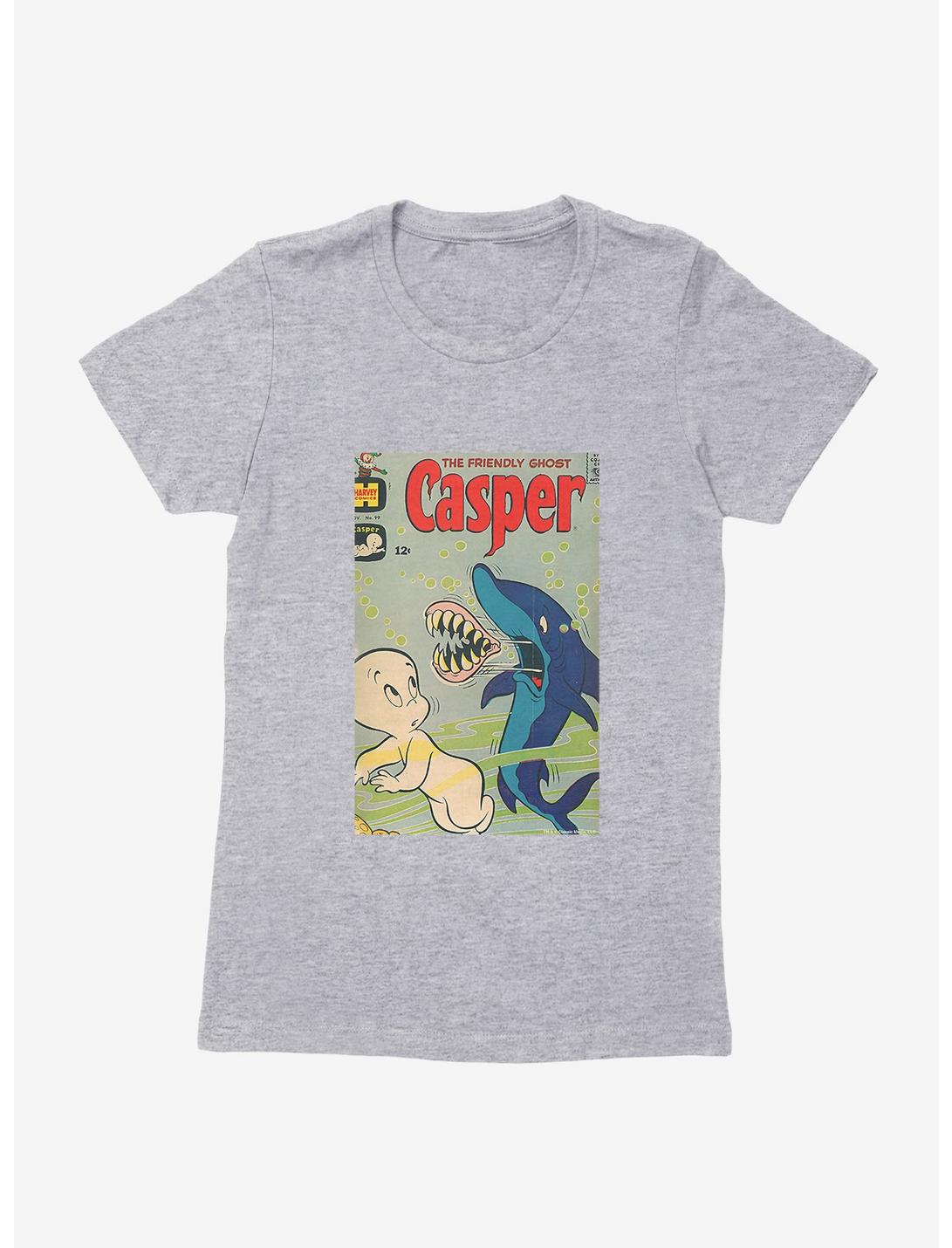 Casper The Friendly Ghost Shark Jaw Womens T-Shirt, HEATHER, hi-res