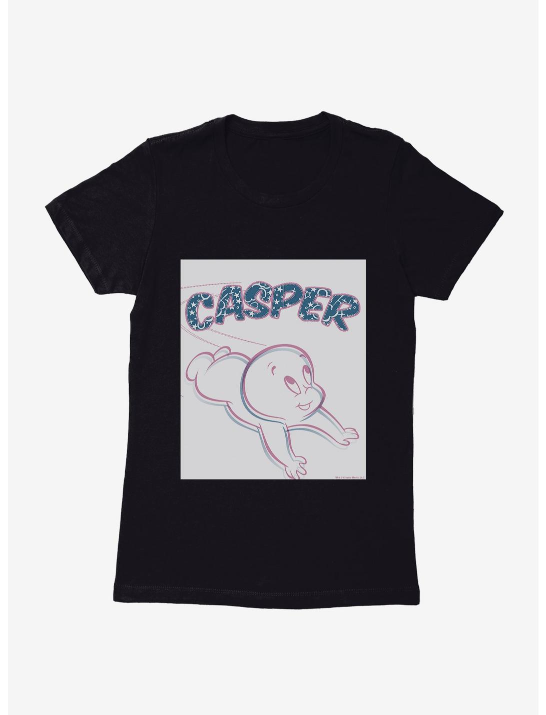 Casper The Friendly Ghost Starry Title Womens T-Shirt, BLACK, hi-res