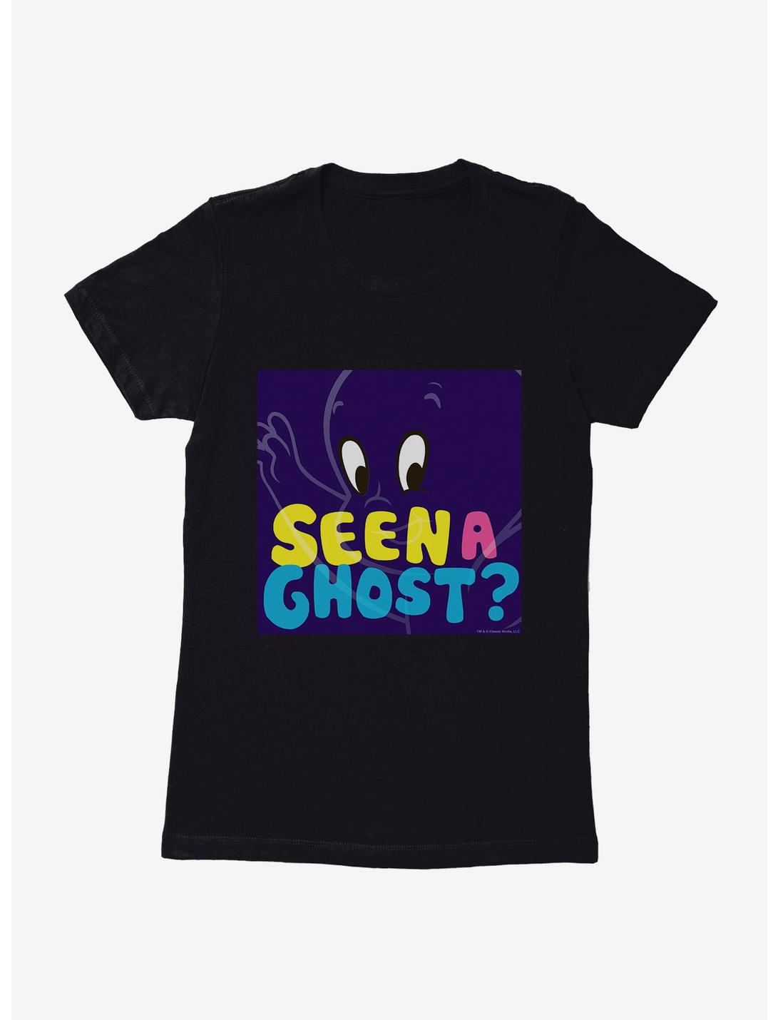 Casper The Friendly Ghost Pop Comic Art Seen A Ghost Womens T-Shirt, BLACK, hi-res