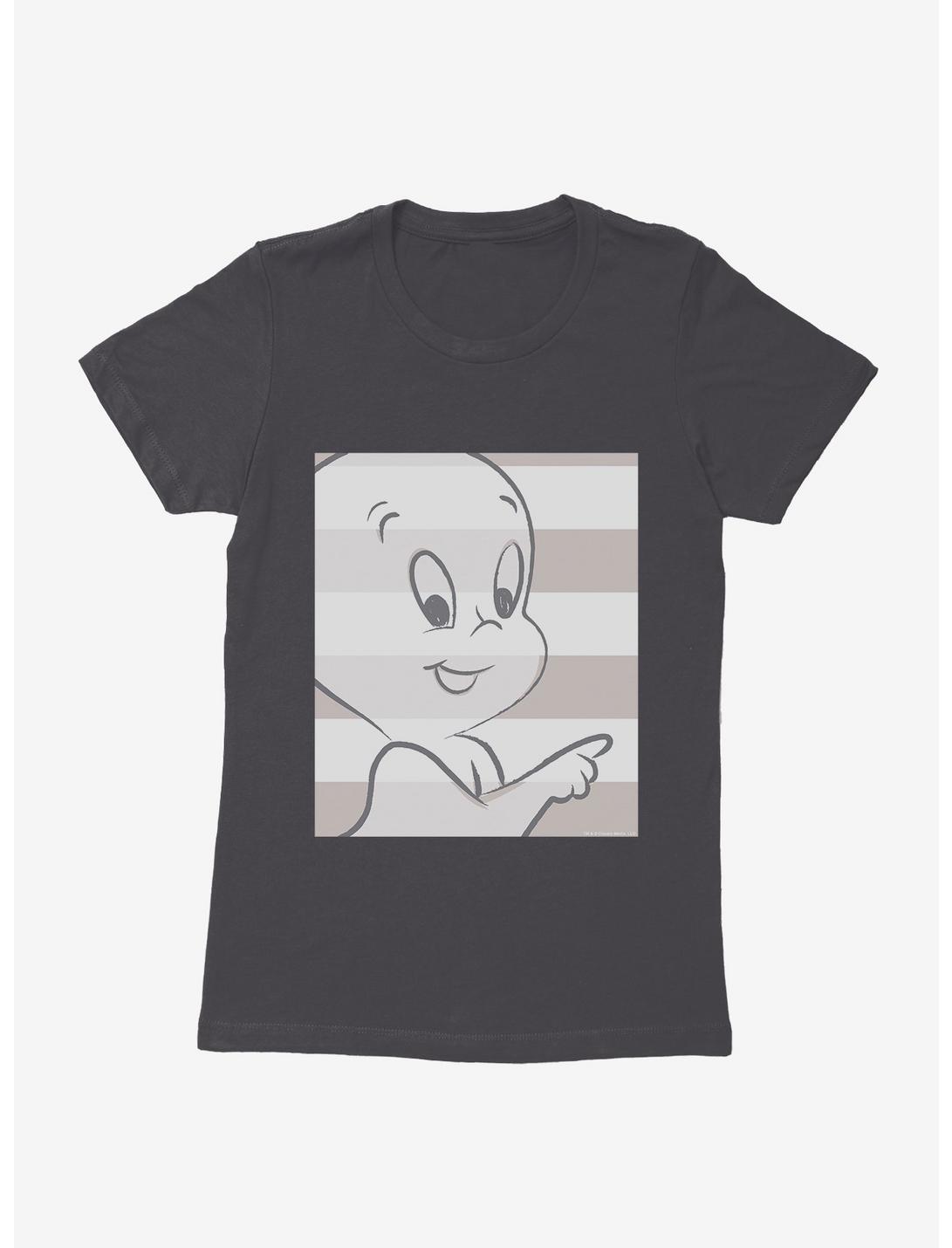 Casper The Friendly Ghost Striped Womens T-Shirt, HEAVY METAL, hi-res