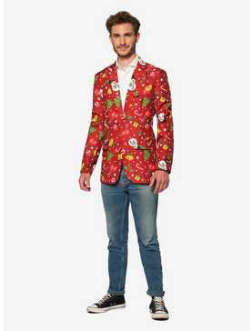 Suitmeister Men's Christmas Red Icons Christmas Light Up Blazer, , hi-res