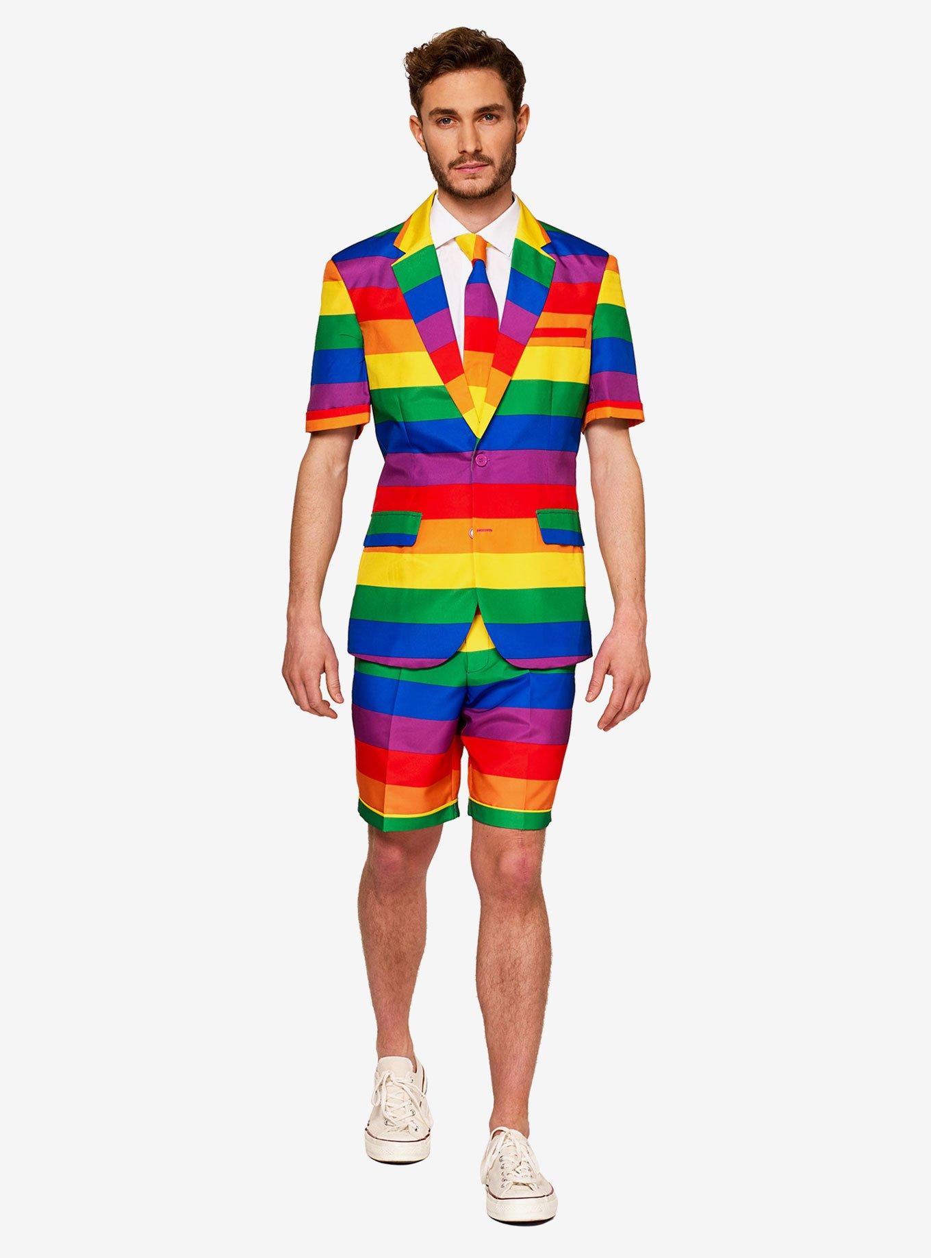 Suitmeister Men's Rainbow Pride Short Suit, , hi-res