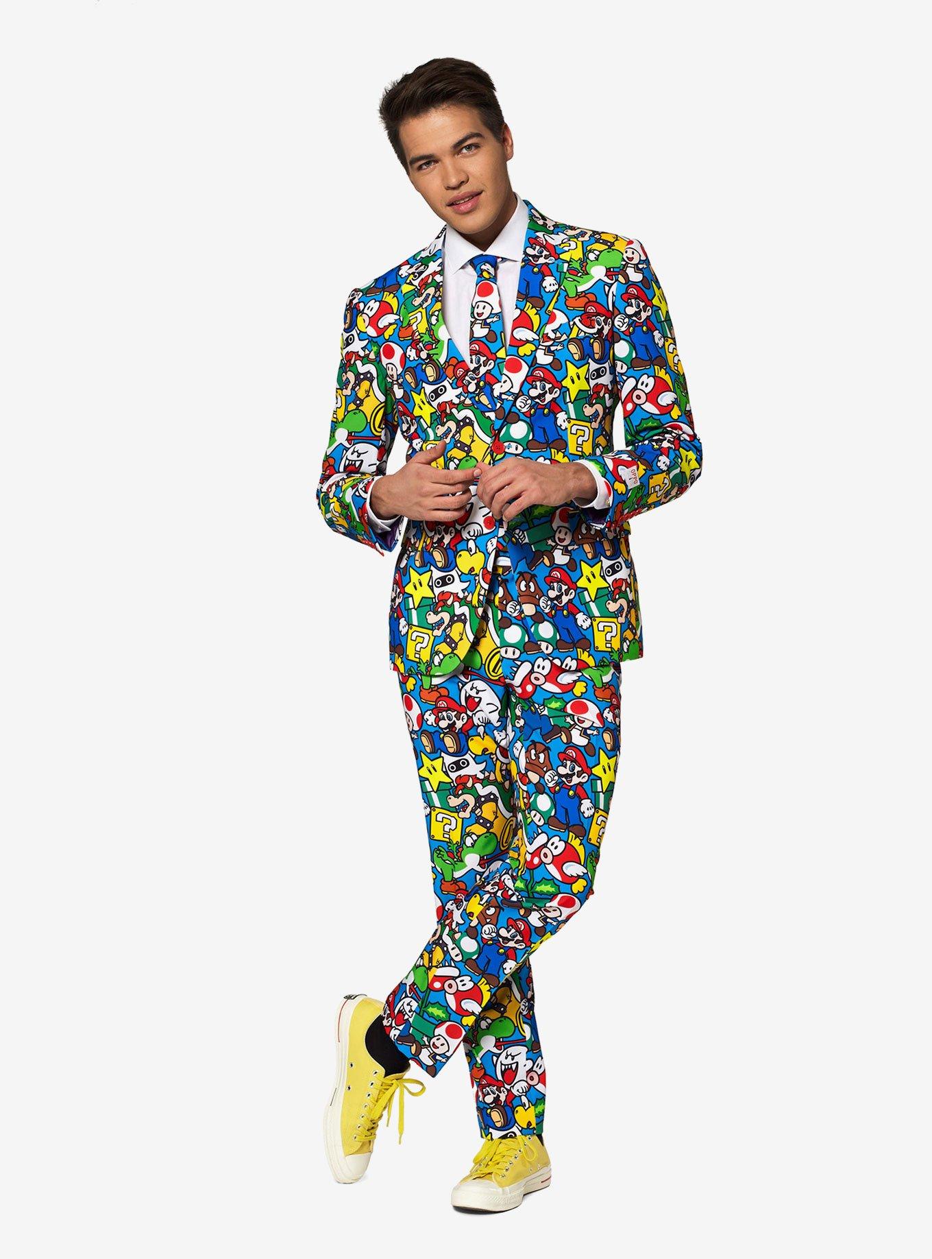 Nintendo Super Mario Men's Licensed Suit, MULTICOLOR, hi-res