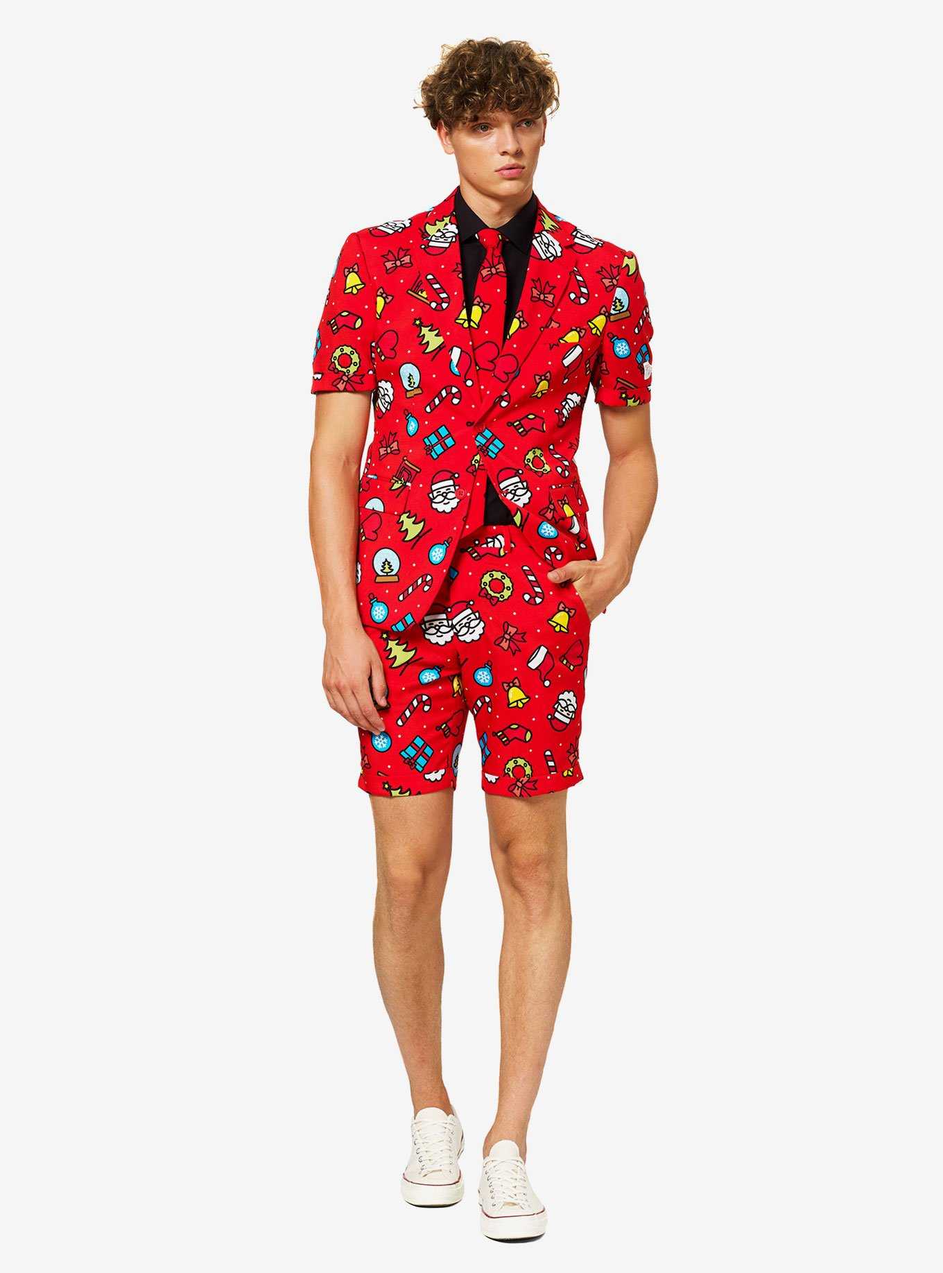OppoSuits Men's Short Dapper Decorator Christmas Short Suit, , hi-res