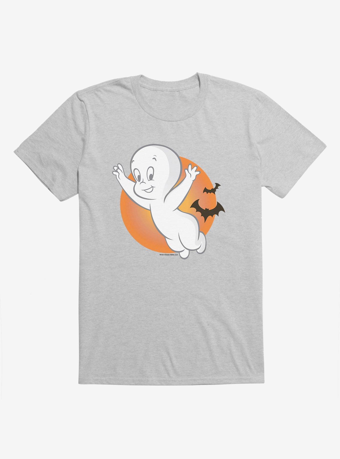Casper The Friendly Ghost Orange Moon T-Shirt, HEATHER GREY, hi-res