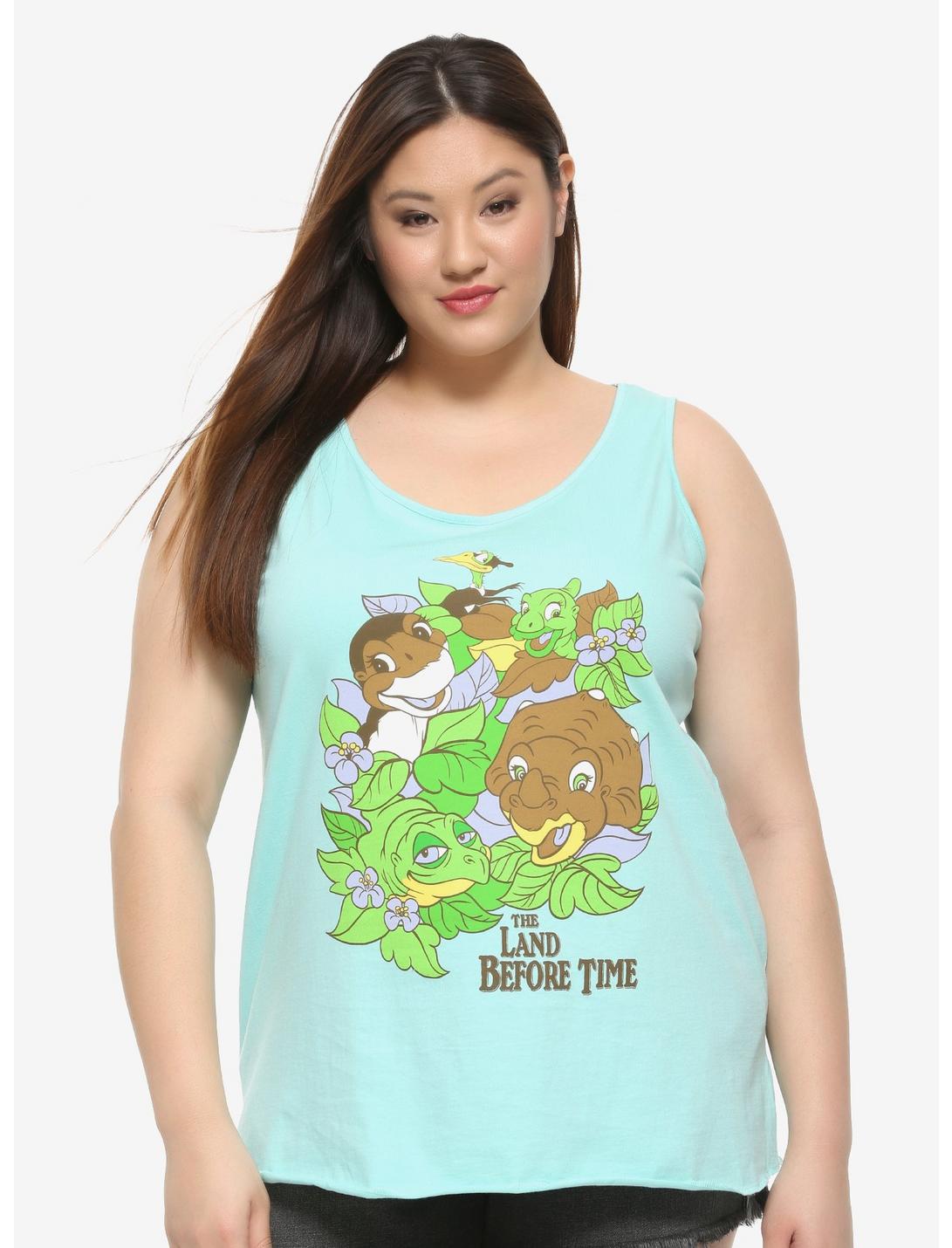 The Land Before Time Group In Leaves Girls Tank Top Plus Size, MULTI, hi-res