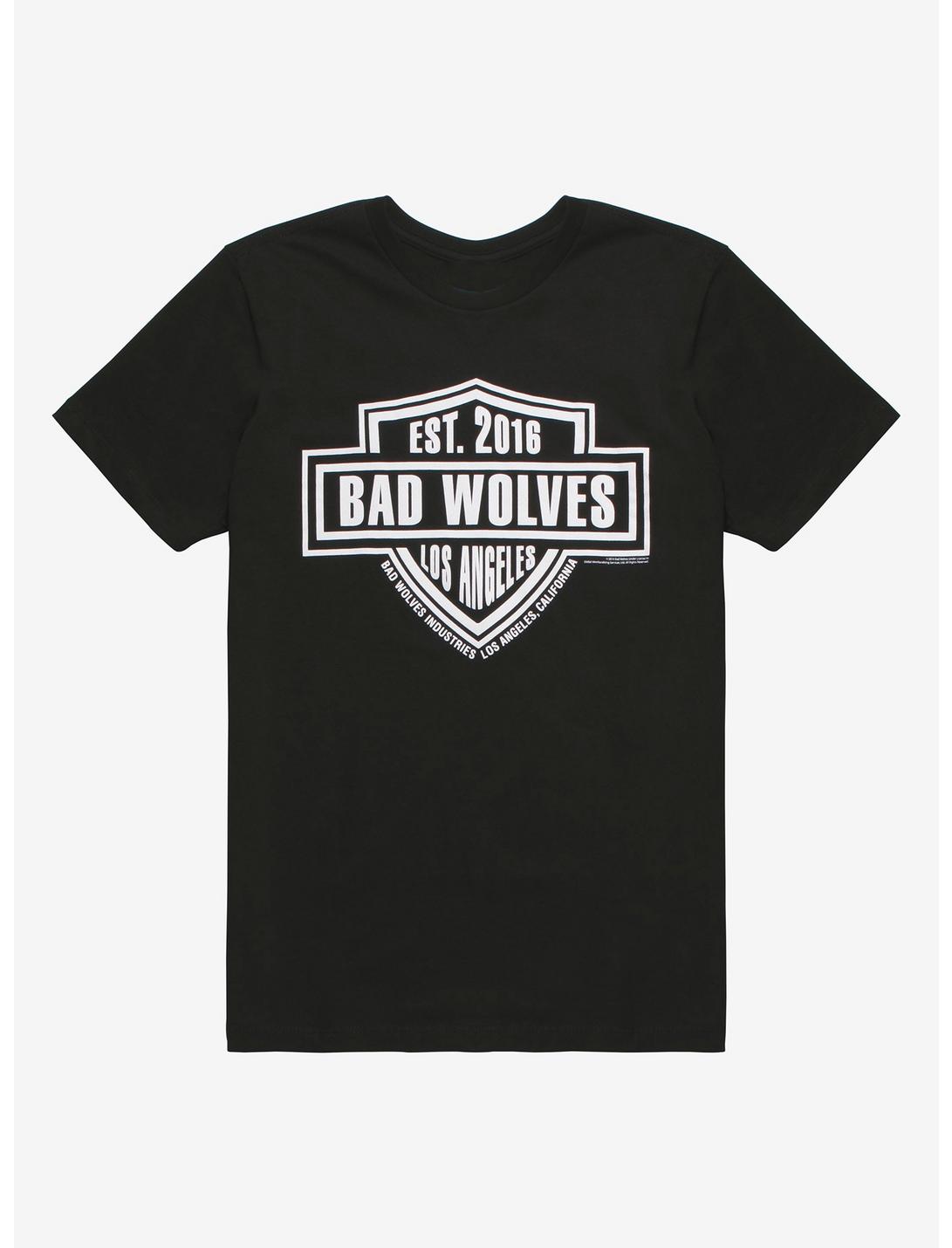 Bad Wolves Est. 2016 Shield T-Shirt, BLACK, hi-res