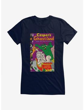 Casper The Friendly Ghost Ghostland And Friends Ghost Ride Girls T-Shirt, NAVY, hi-res