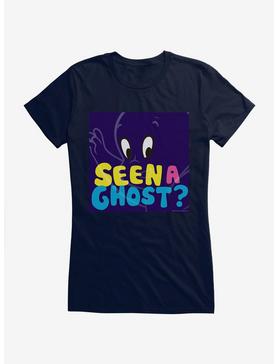 Casper The Friendly Ghost Pop Comic Art Seen A Ghost Girls T-Shirt, NAVY, hi-res