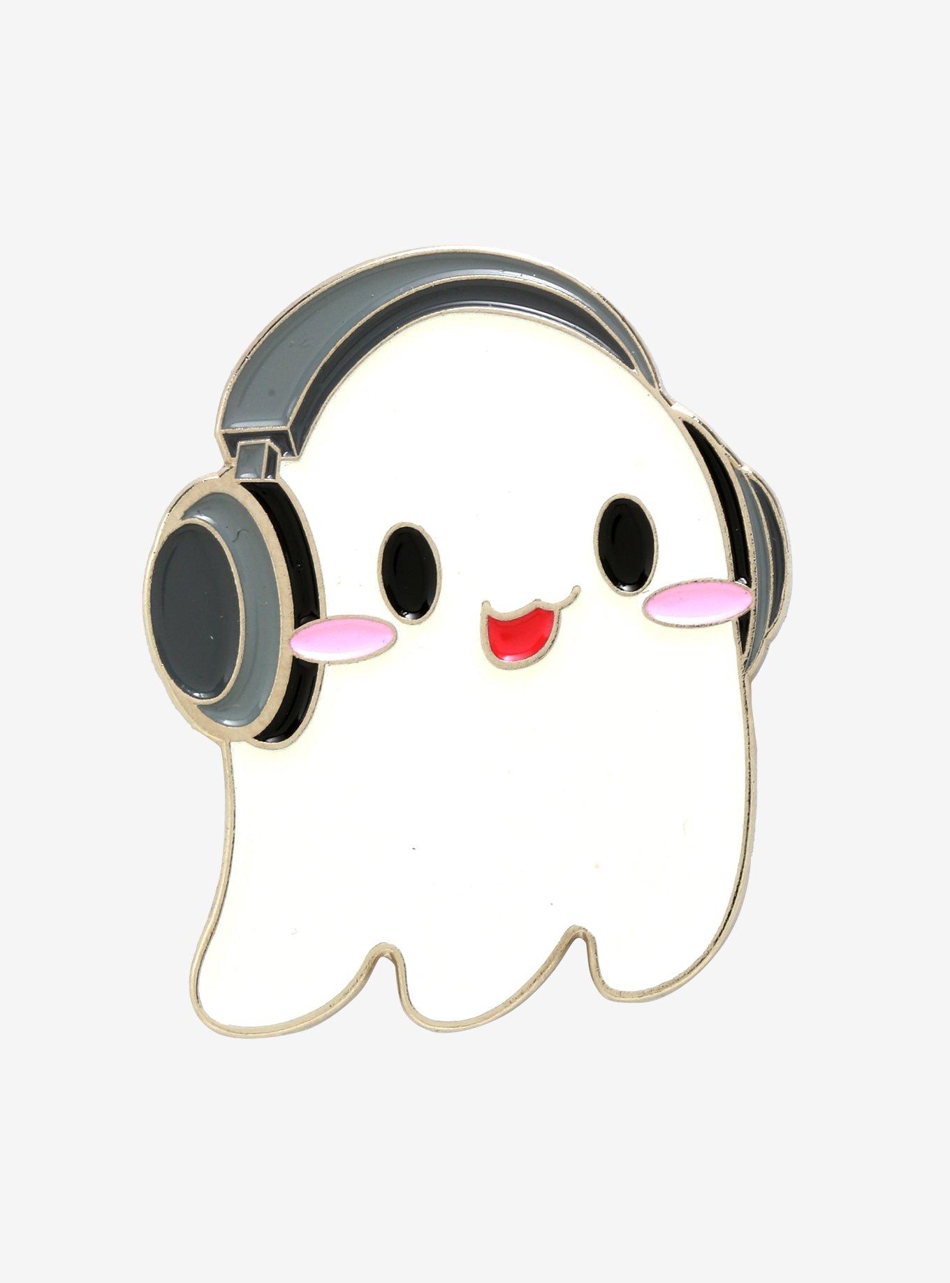 Headphones Ghost Enamel Pin
