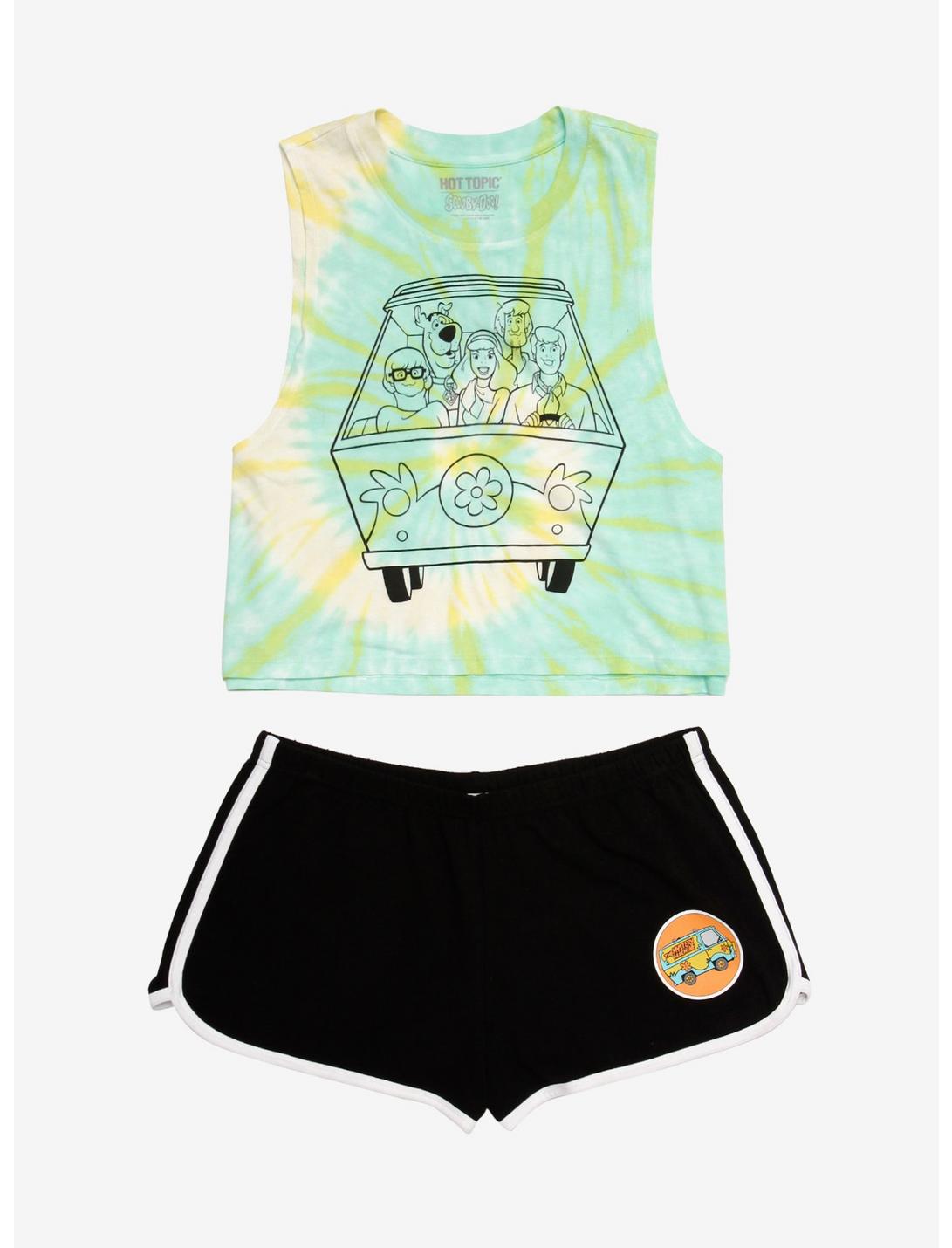 Scooby-Doo Mystery Machine Tie-Dye Girls Tank Top & Soft Shorts Set Plus Size, TIE DYE, hi-res