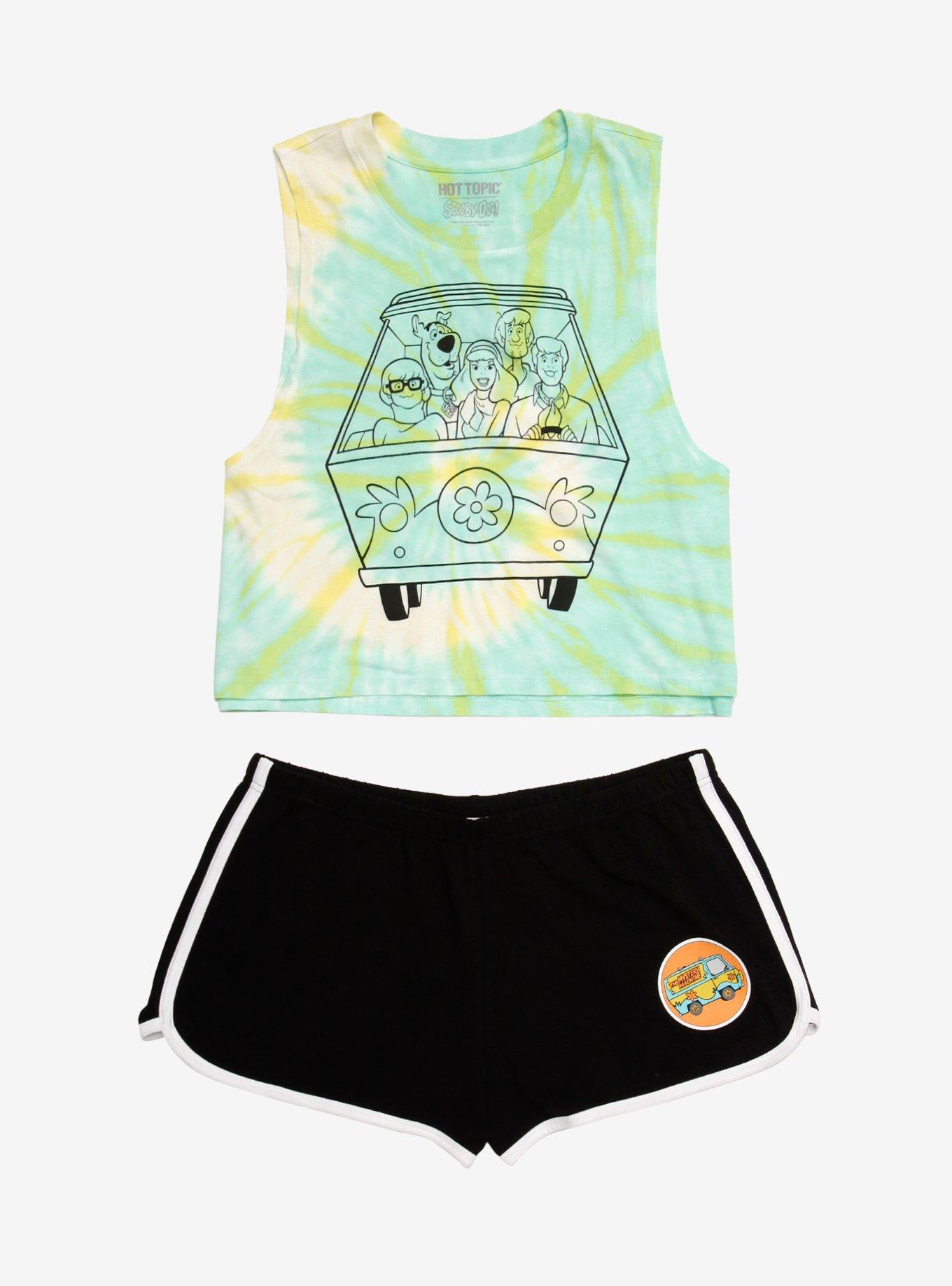 Scooby-Doo Mystery Machine Tie-Dye Girls Tank Top & Soft Shorts Set Plus Size, TIE DYE, hi-res