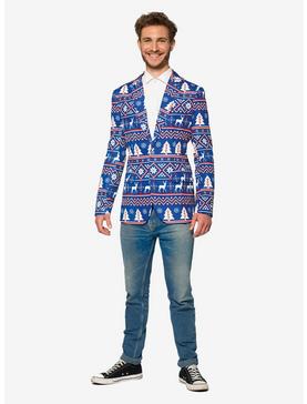 Suitmeister Men's Christmas Blue Nordic Christmas Blazer, , hi-res