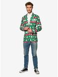 Suitmeister Men's Christmas Green Nordic Christmas Blazer, GREEN, hi-res