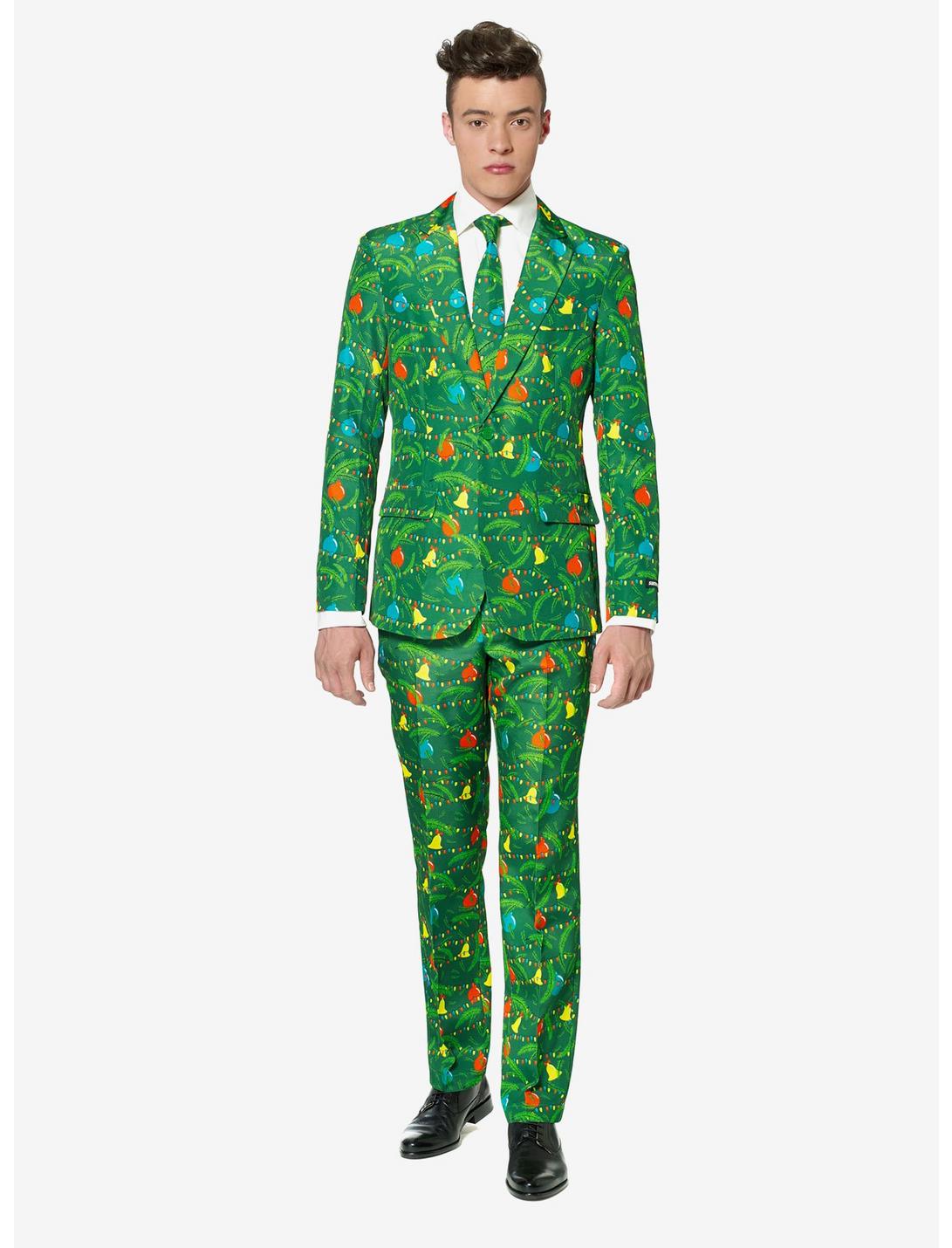 Suitmeister Men's Christmas Green Tree Christmas Suit, GREEN, hi-res