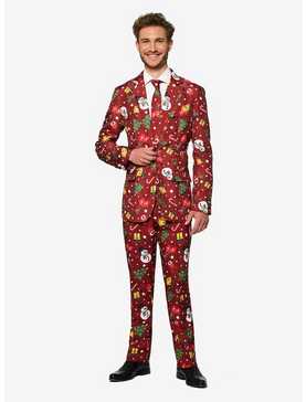 Suitmeister Men's Christmas Red Icons Christmas Light Up Suit, , hi-res