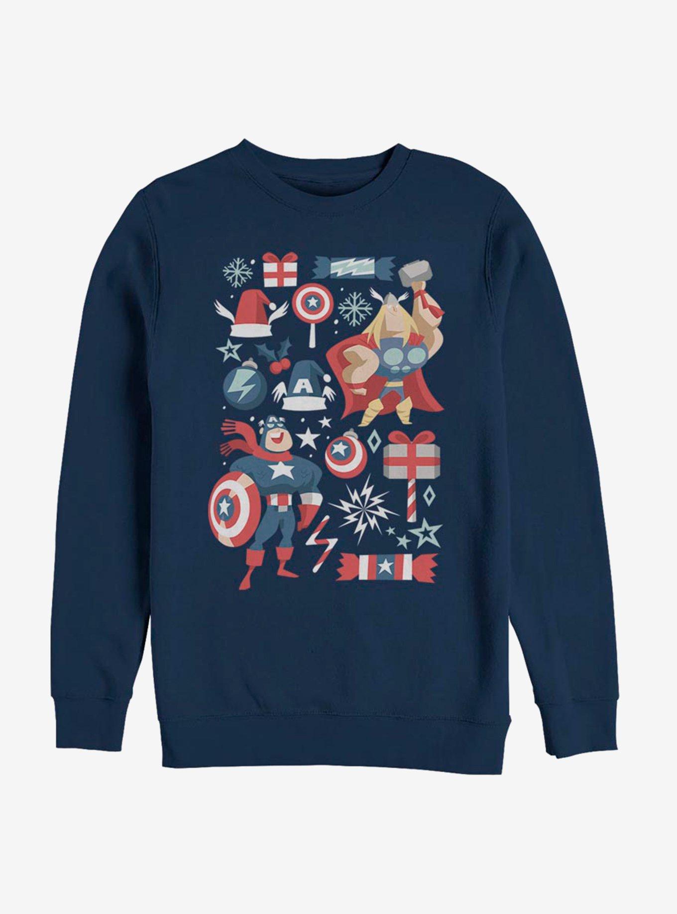 Marvel Avengers Holiday Mashup Sweatshirt, , hi-res