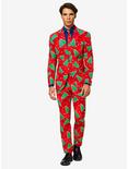 OppoSuits Men's Fine Pine Christmas Suit, RED, hi-res