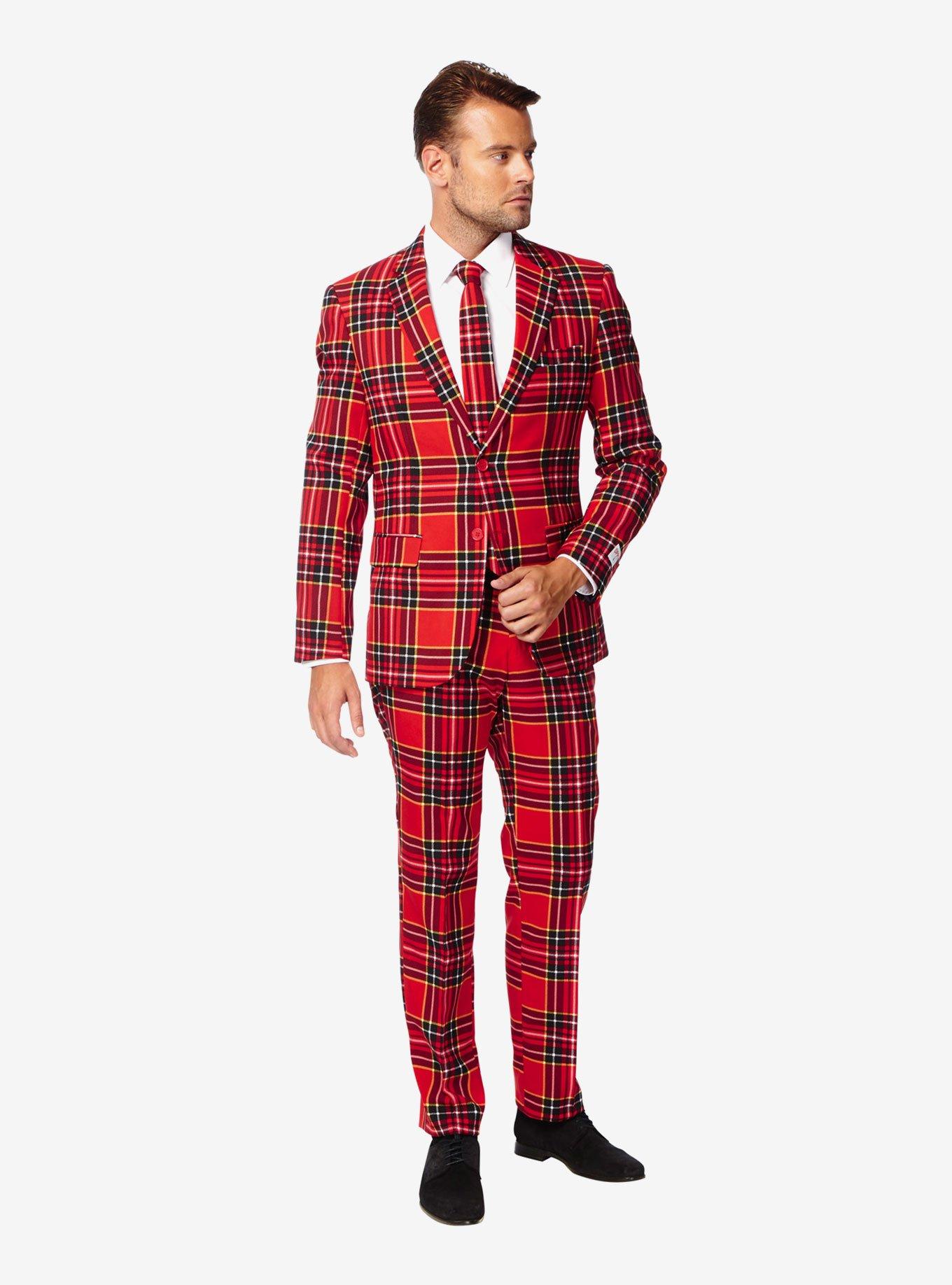 OppoSuits Men's The Lumberjack Christmas Suit, RED, hi-res