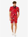 OppoSuits Men's Short Dapper Decorator Christmas Short Suit, RED, hi-res