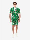 OppoSuits Men's Short Santaboss Christmas Short Suit, GREEN, hi-res