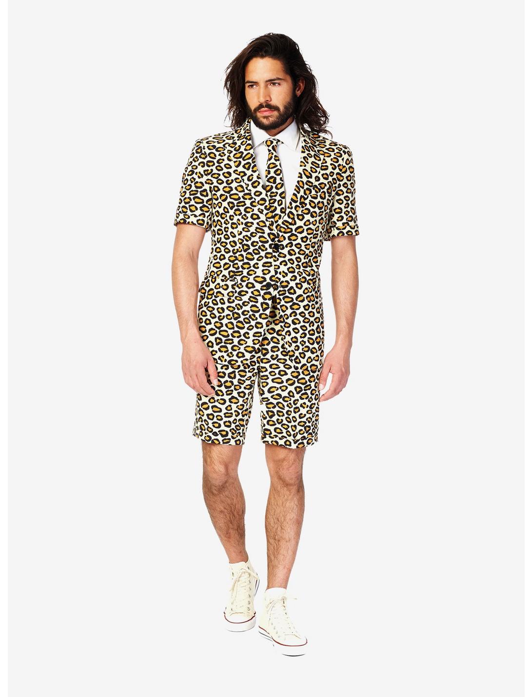 OppoSuits Men's Short The Jag Animal Short Suit, LEOPARD, hi-res
