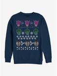 Marvel Avengers Christmas Pattern Sweatshirt, NAVY, hi-res