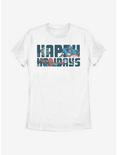 Marvel Avengers Happiest Of Holidays Womens T-Shirt, WHITE, hi-res