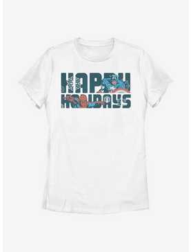Marvel Avengers Happiest Of Holidays Womens T-Shirt, , hi-res