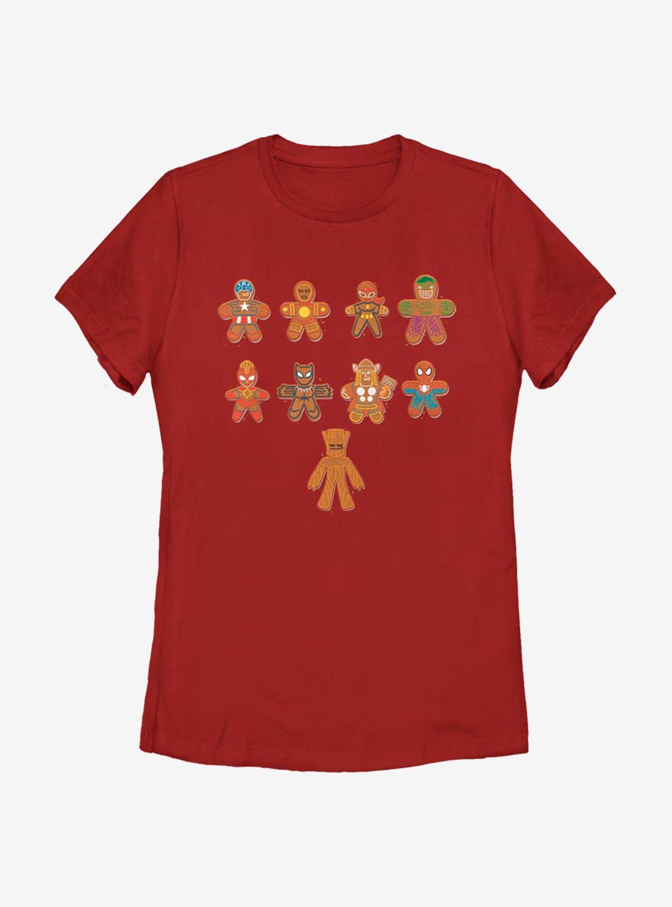 Marvel Avengers Lined Up Cookies Womens T-Shirt, , hi-res