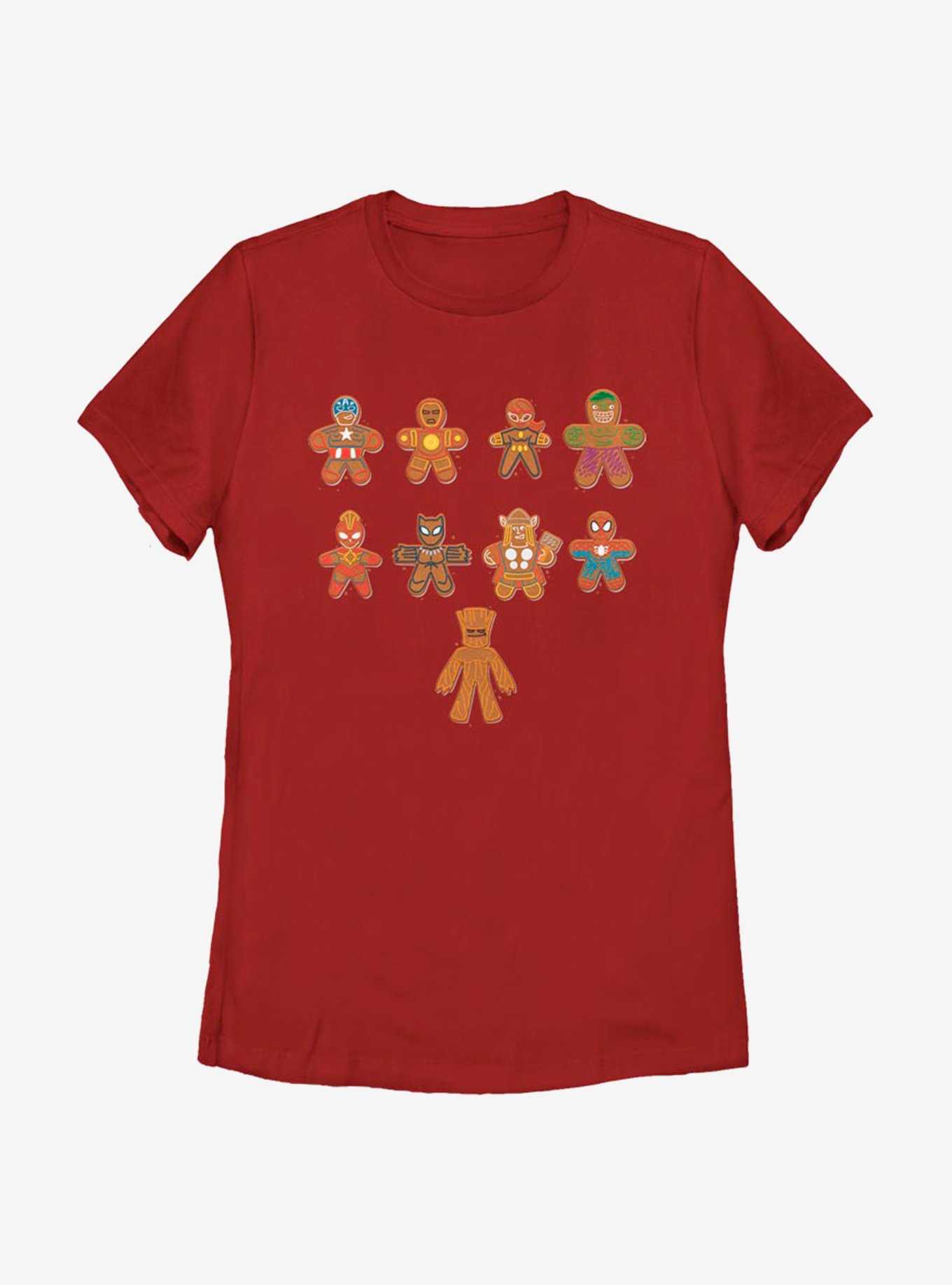 Marvel Avengers Lined Up Cookies Womens T-Shirt, , hi-res