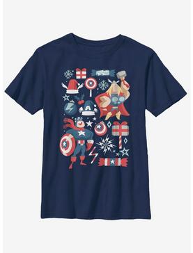 Marvel Avengers Holiday Mashup Youth T-Shirt, , hi-res