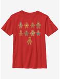Marvel Avengers Lined Up Cookies Youth T-Shirt, RED, hi-res