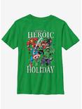 Marvel Avengers Heroic Family Holiday Youth T-Shirt, KELLY, hi-res