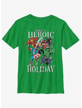 Marvel Avengers Heroic Family Holiday Youth T-Shirt, , hi-res