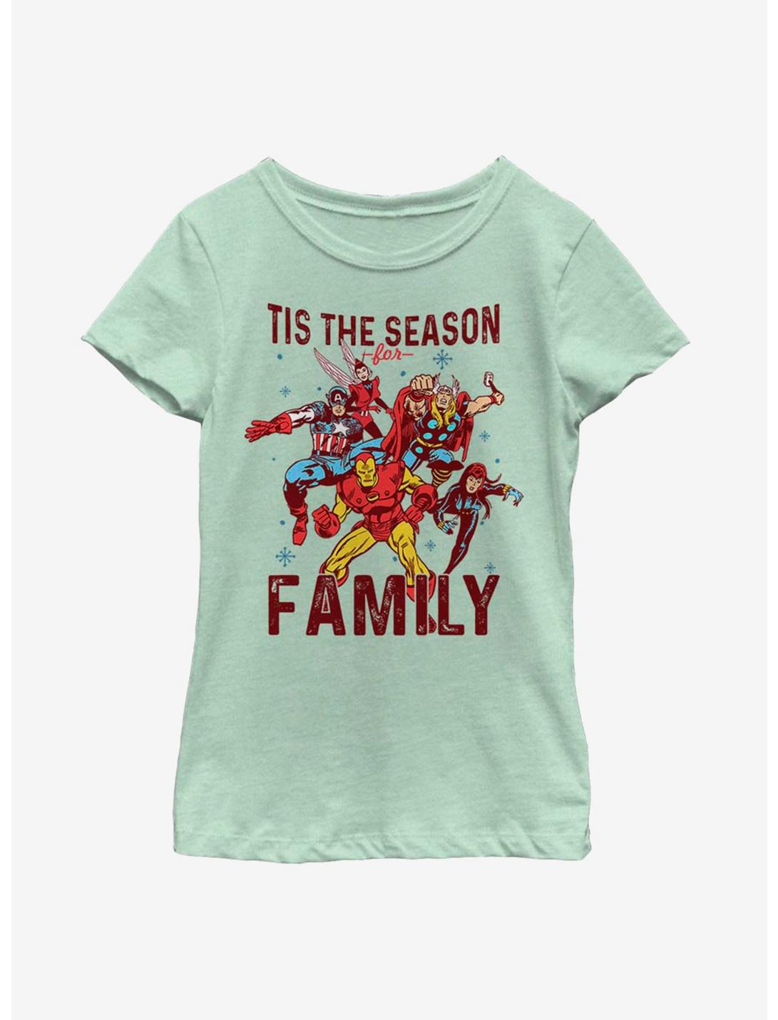 Marvel Avengers Family Season Youth Girls T-Shirt, MINT, hi-res