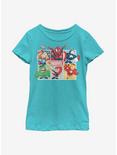 Marvel Avengers Hero Squares Youth Girls T-Shirt, TAHI BLUE, hi-res
