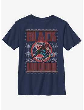 Marvel Black Widow Christmas Pattern Youth T-Shirt, , hi-res