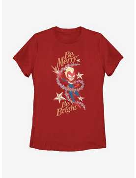 Marvel Captain Marvel Be Merry Be Bright Womens T-Shirt, , hi-res