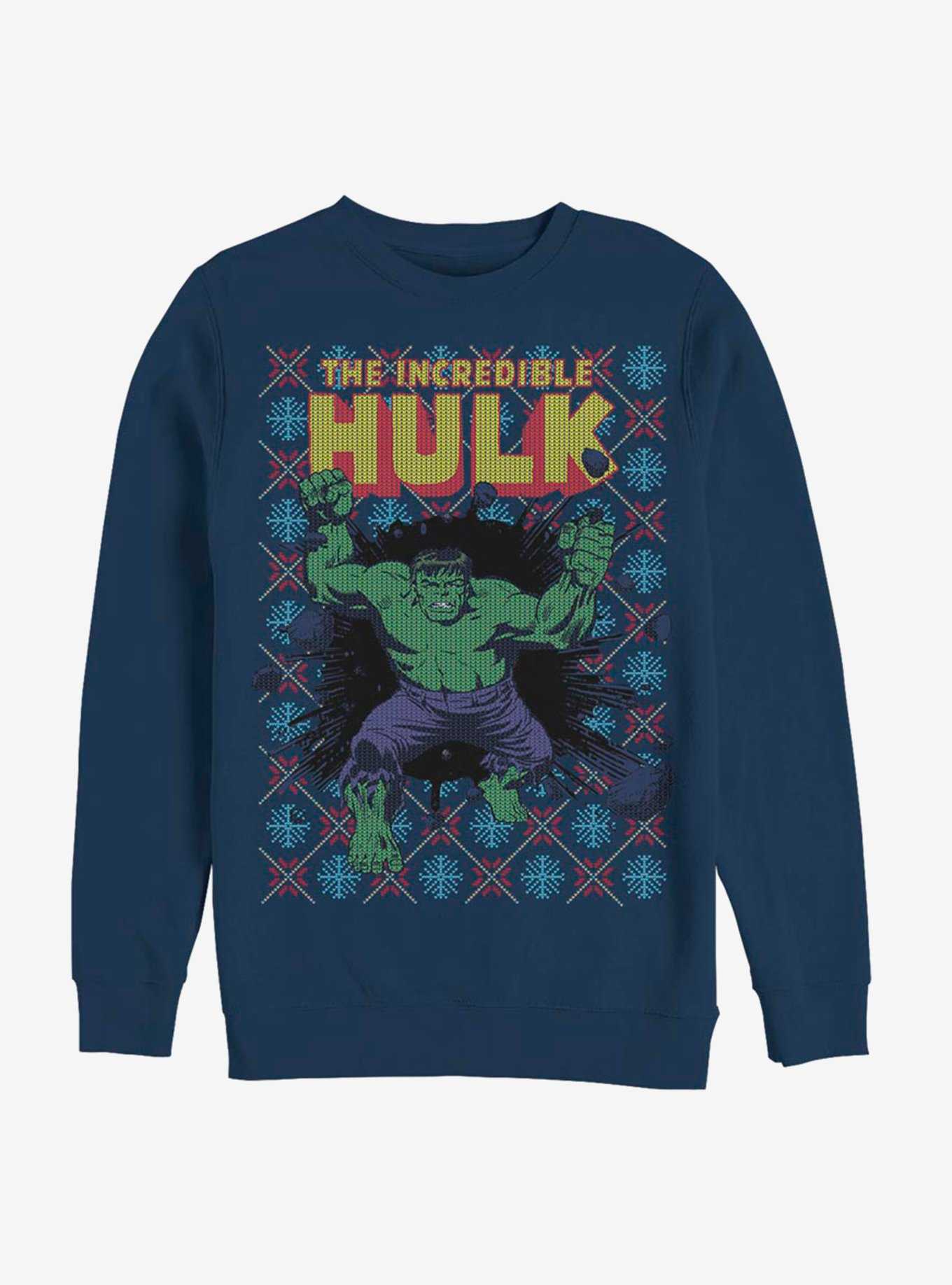 Marvel Hulk Smash Christmas Pattern Sweatshirt, , hi-res
