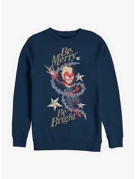 Marvel Captain Marvel Be Merry Be Bright Sweatshirt, , hi-res