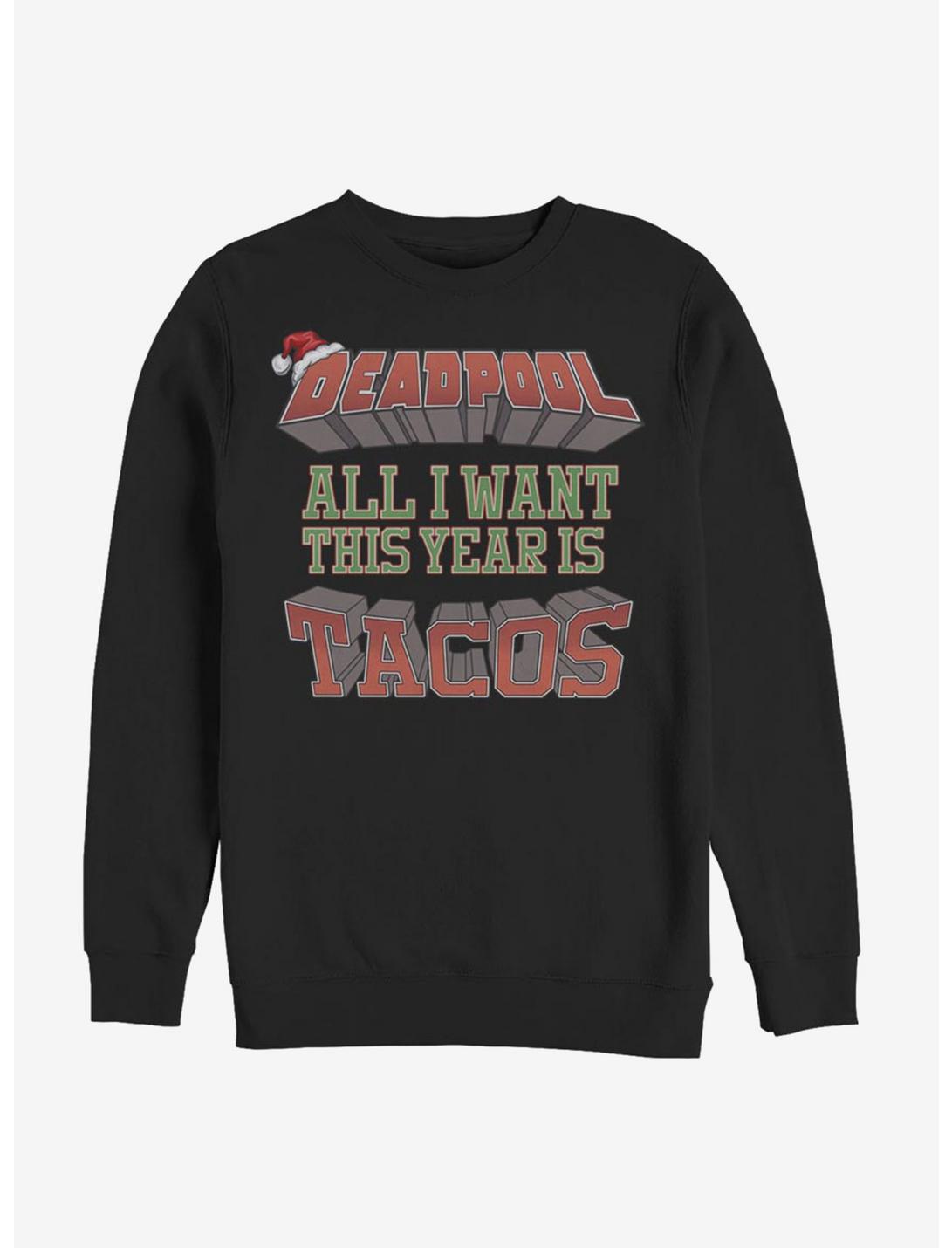 Marvel Deadpool Tacos This Year Sweatshirt, BLACK, hi-res