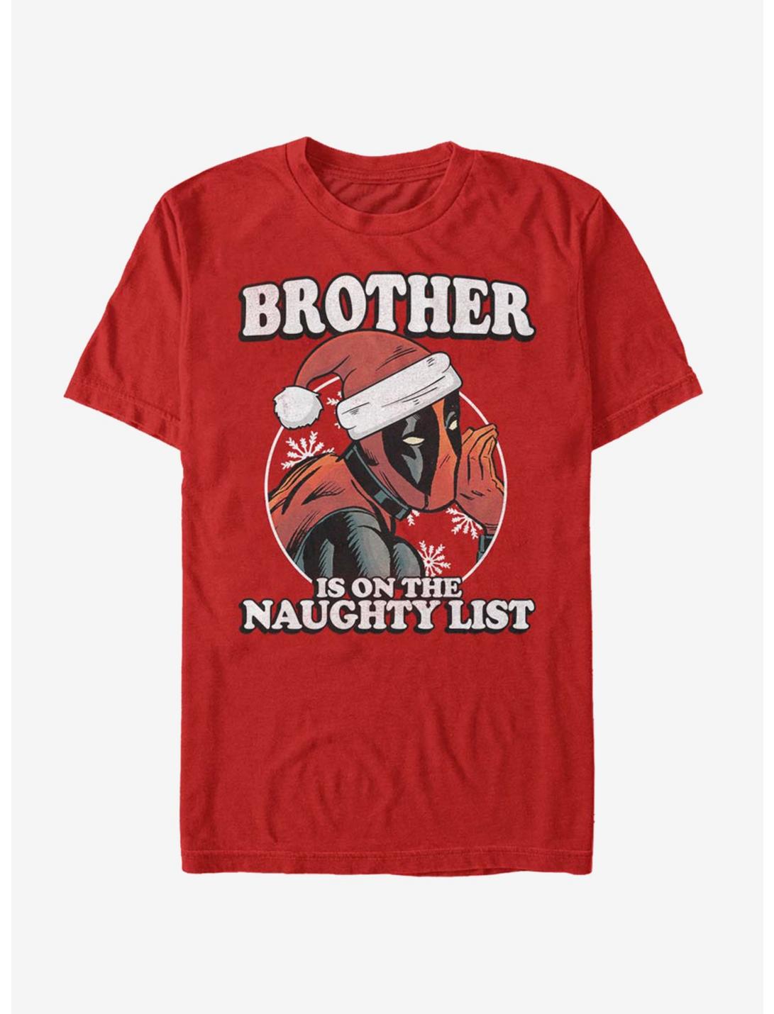 Marvel Deadpool Naughty Brother T-Shirt, RED, hi-res