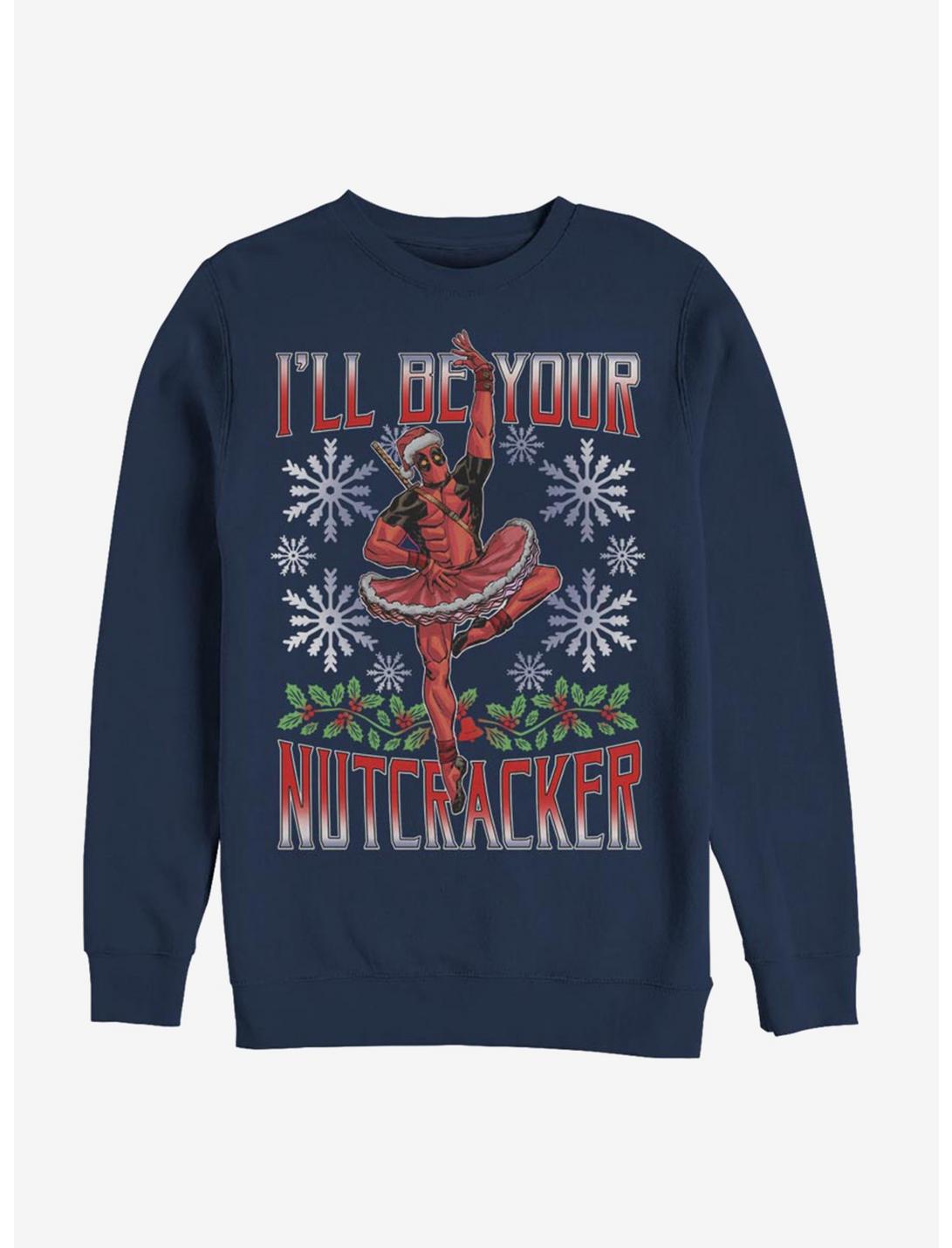 Marvel Deadpool Nutcracker Sweatshirt, NAVY, hi-res