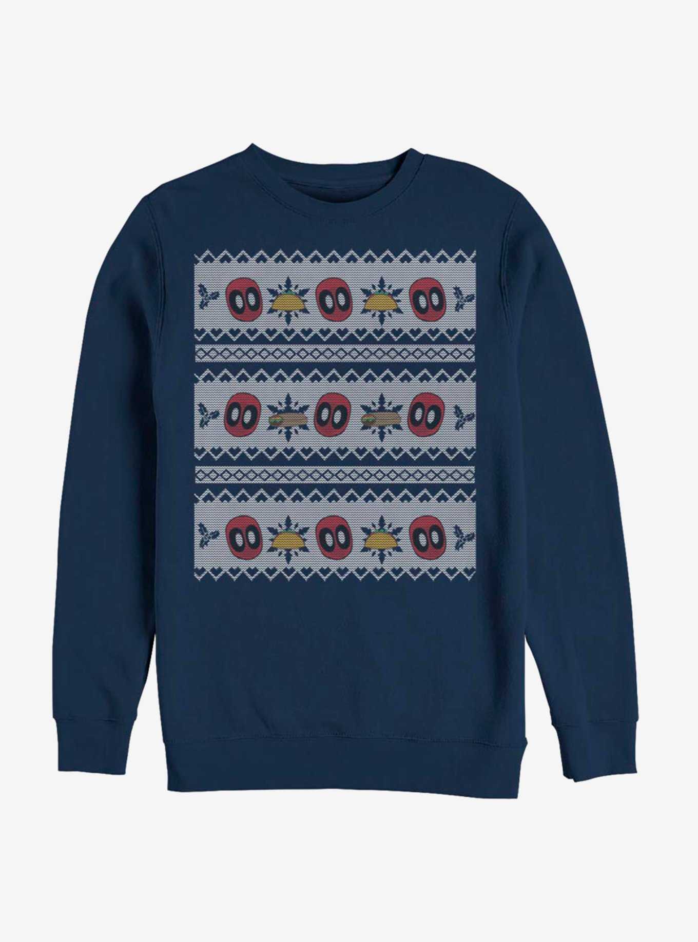 Marvel Deadpool Christmas Pattern Sweatshirt, , hi-res