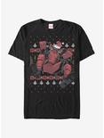 Marvel Deadpool Christmas Killer Christmas Pattern T-Shirt, BLACK, hi-res