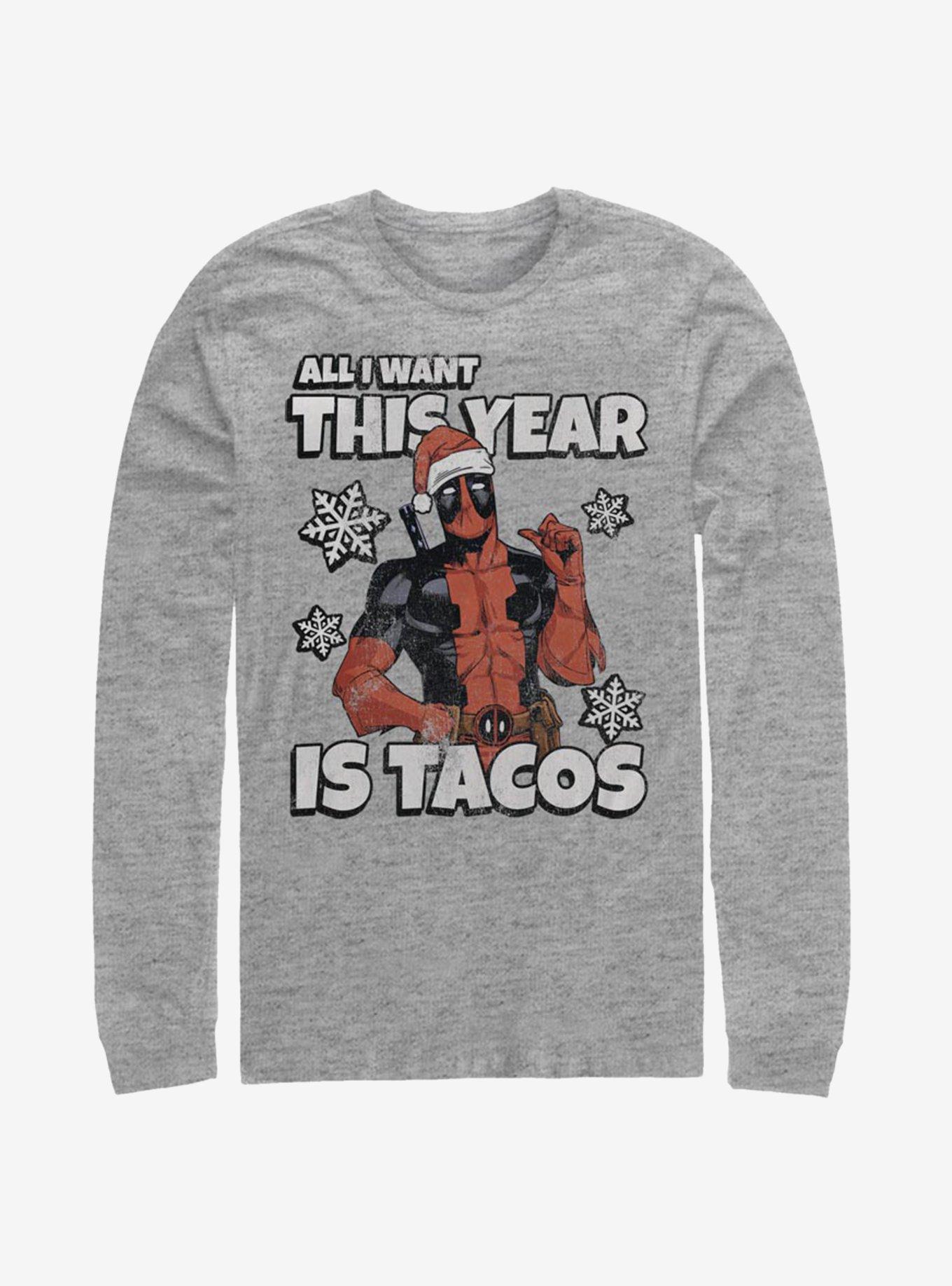 Marvel Deadpool All I Want Is Tacos Long-Sleeve T-Shirt, , hi-res