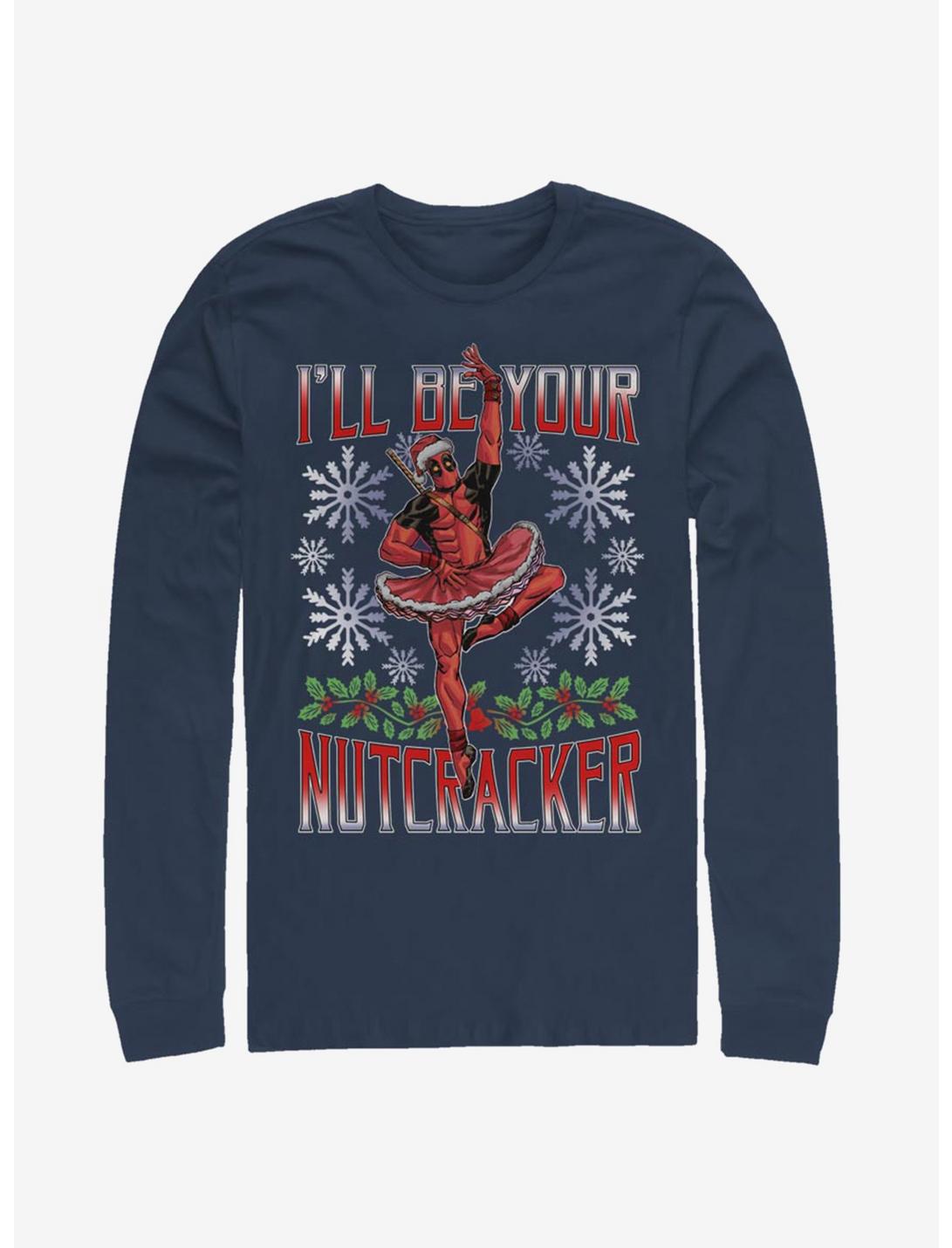 Marvel Deadpool Nutcracker Long-Sleeve T-Shirt, NAVY, hi-res
