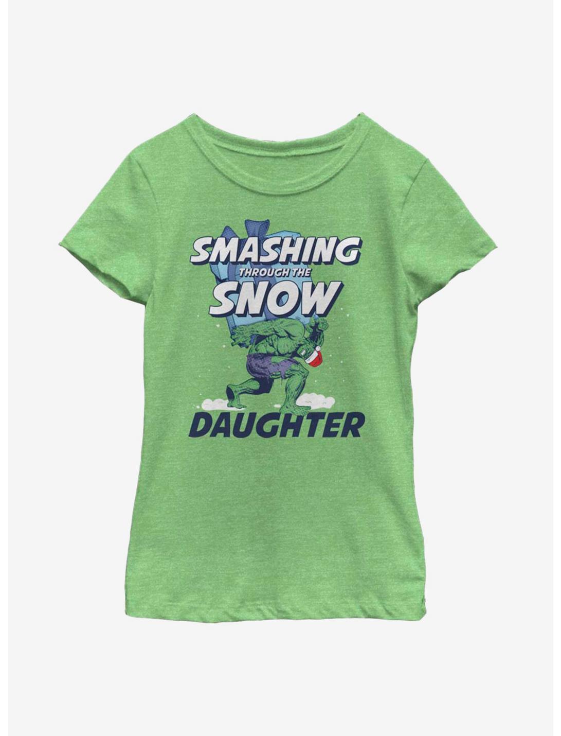 Marvel Hulk Smashing Snow Daughter Youth Girls T-Shirt, , hi-res