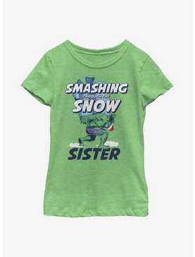 Marvel Hulk Smashing Snow Sister Youth Girls T-Shirt, , hi-res